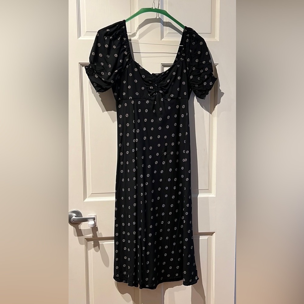 Madewell Puff-Sleeve Floral MIDI Dress